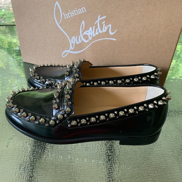 New Christian Louboutin Shoes Mattia Spikes Donna Loafers @louboutin size 35 - Picture 5 of 16
